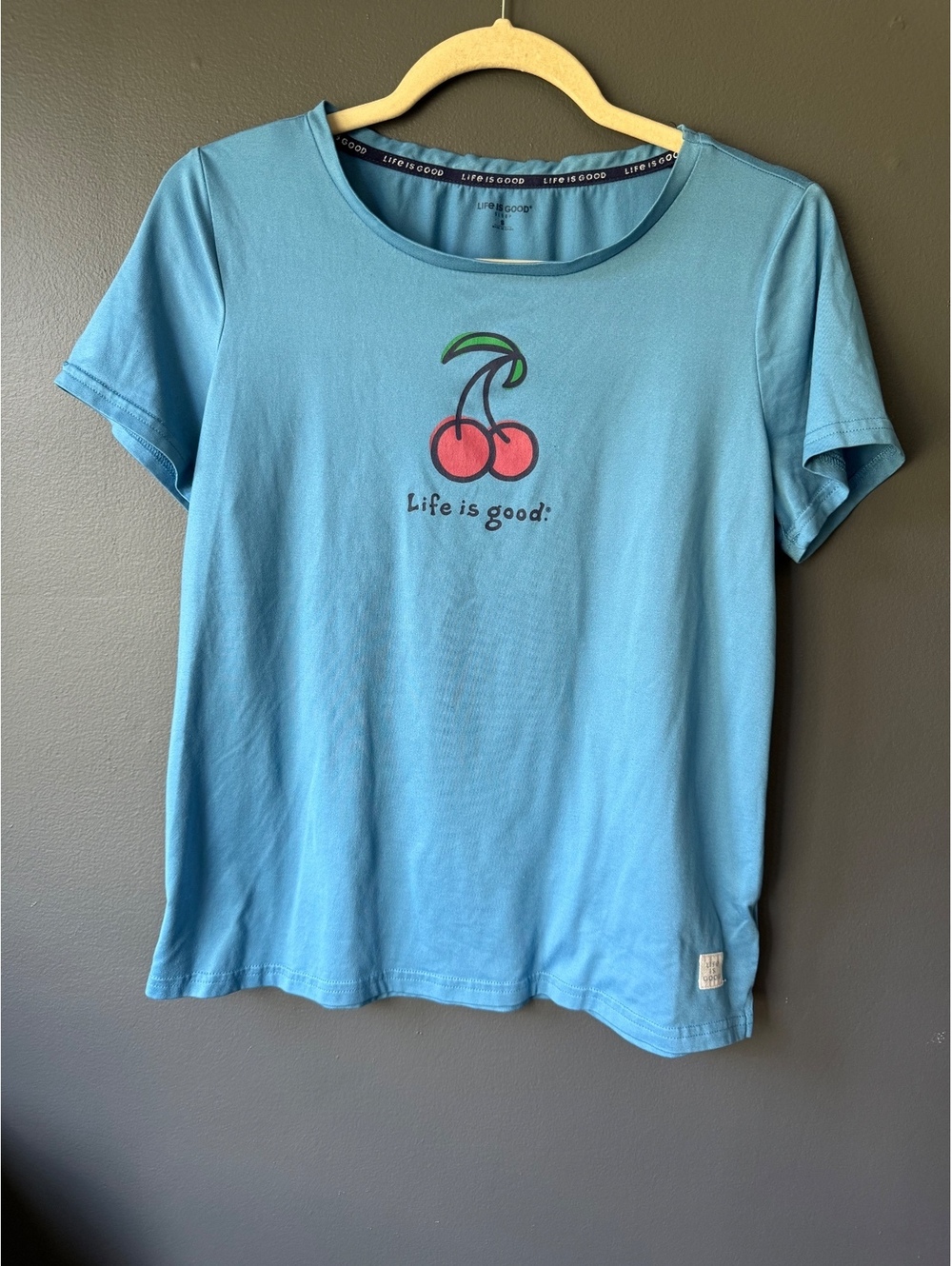 Life is Good Blue Cherry Graphic PJ’s Size Small